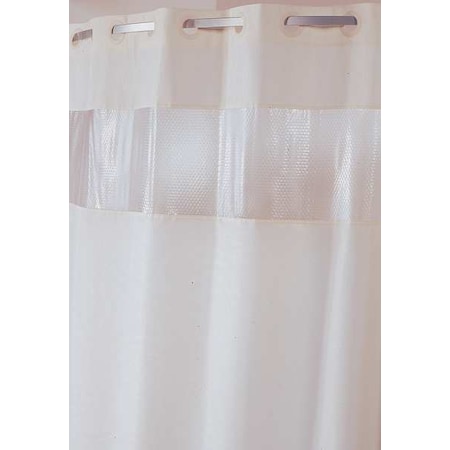 Hookless Shower Curtain, Plastic, Beige, 71 in W, 77 in L HBH41BUB05WAM