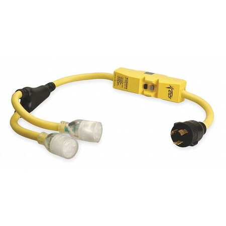 Southwire Plug-In GFCI w/Cord, 3ft, 20A, Yel/Blk, 125V G02861-00-02