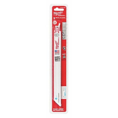 Milwaukee Tool 9" 18 TPI   Ice Hardened SAWZALL Blades (5 Pk) 48-00-4188