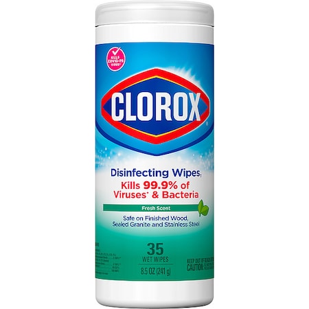 Clorox Disinfecting Wipes, 7 x 8", 12 Pack, 35 Wipes/ Pack 01593