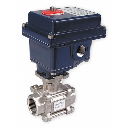 Dynaquip Controls 1" FNPT Stainless Steel Electronic Ball Valve 2-Way E3S25AJE21H
