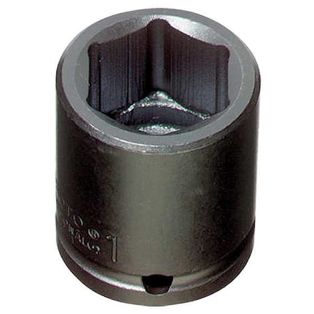 Proto 1/2 in Drive Impact Socket Standard Socket, black oxide, Steel, 1 in J7432H