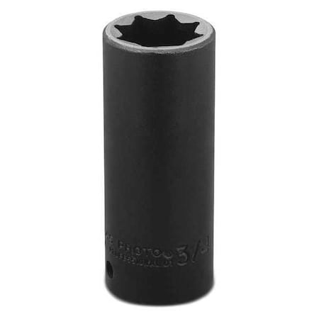 Proto 1/2 in Drive Impact Socket 3/4 in Size 8 pt Deep Depth, Black Oxide J7324S