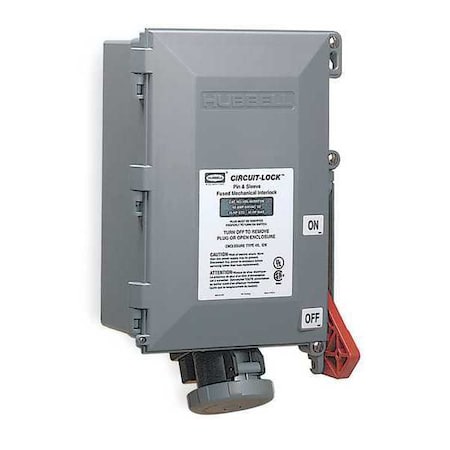 Hubbell Wiring Device-Kellems Interlock, Mechanical HBL460MIF7W