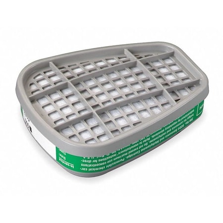 3M Chemical Cartridge, Green, Bayonet, PK2 6004