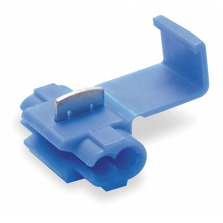 3M Insulation-Displacement Wire Connector, 16 AWG Max, 2 Port, Blue, Polypropylene Insulation, 1,000 V 801