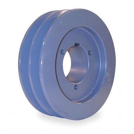 Zoro Select 3/4" to 2-11/16" Split Taper Bushed Bore 2 Groove 8.95 in OD 1A070