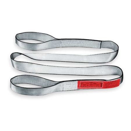 Lift-All Web Sling, Type 3, 8 ft L, 2 in W, Polyester, Silver EE1802TFX8