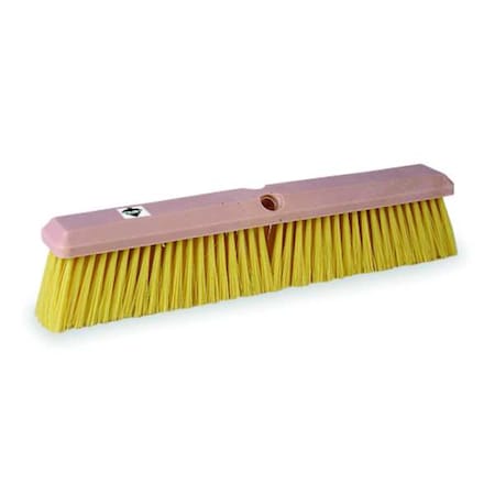 Tough Guy 24 in Sweep Face Push Broom Head, Medium, Yellow 1A841