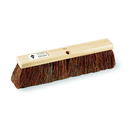 Tough Guy 18 in Sweep Face Push Broom Head, Medium, Natural, Brown 1A844