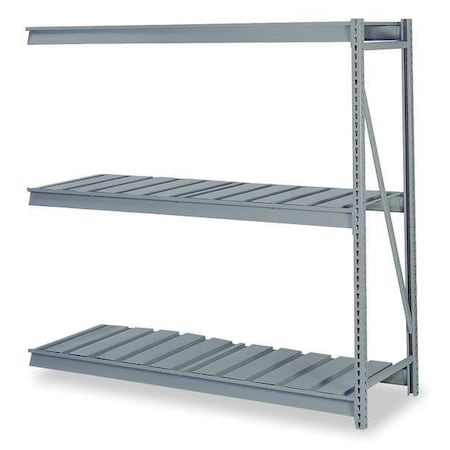 Lyon Add-On Bulk Storage Rack, 24 in D, 48 in W, 3 Shelves, Dove Gray DD67111R