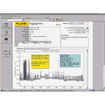 Fluke Multimeter Software/Cable FVF-Basic