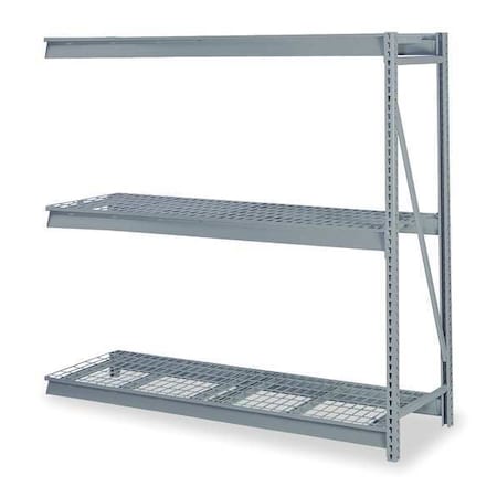 Lyon Add-On Bulk Storage Rack, 24 in D, 48 in W, 3 Shelves, Dove Gray DD67111GW