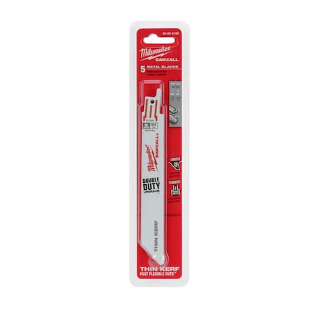Milwaukee Tool 4" 24 TPI SAWZALL Blades (5 Pk) 48-00-5185