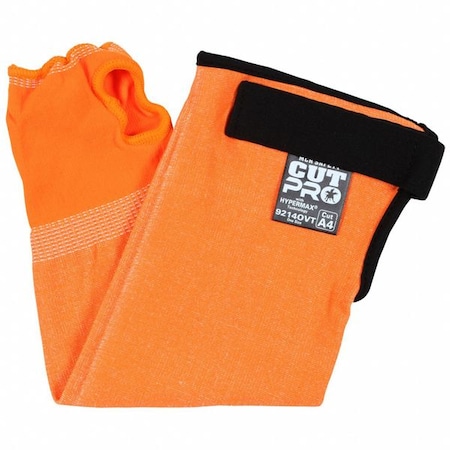 Mcr Safety Knit Sleeves, Orange, Universal, HyperMax, PK10 9214OVT