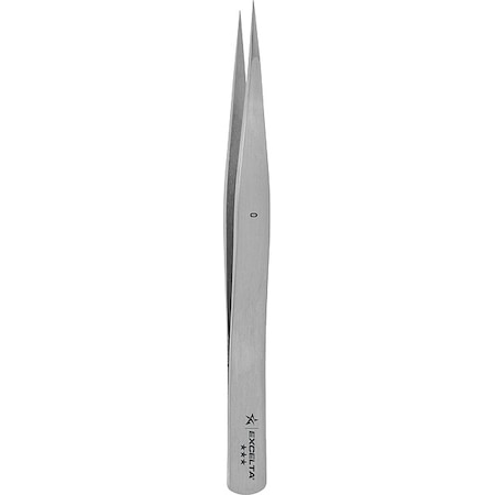 Excelta Tweezers, Carbon Steel, 4 3/4" L, Straight 0