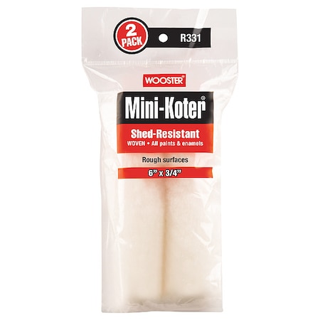Wooster Woven Paint Roller Cover, Rough, 6" L R331-6
