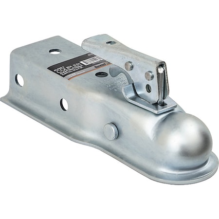 Buyers Products Straight Tongue Coupler - 2 Inch Ball, 2-1/2 Inch Channel, 300 Pound Tongue Weight, Zinc Plated 0091060Z