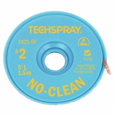 Techspray No-Clean Yellow No 2 Braid - AS 1821-5F