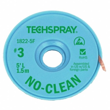 Techspray No-Clean Green No 3 Braid - AS 1822-5F