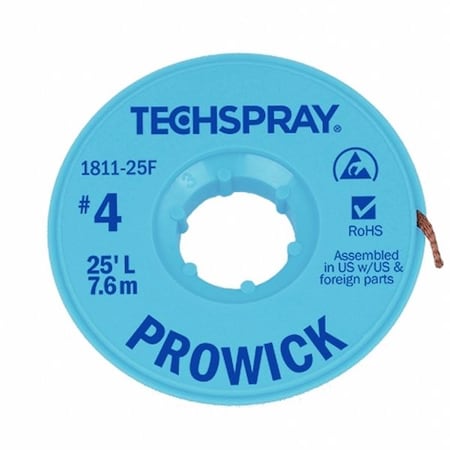 TECHSPRAY Pro Wick Blue #4 Braid - AS 1811-10F