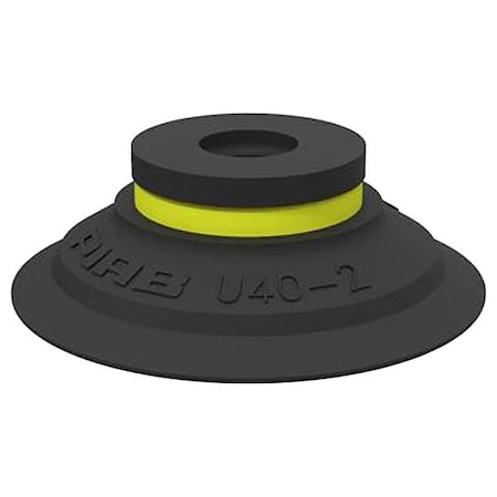 Piab Vacuum Cup, Nitrile/PVC, Black, PK10 U40-2.30