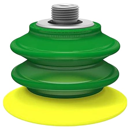 Piab Vacuum Cup, PUR, Yellow, 3.051 in dia., PK5 BX75P.5K.G60.F