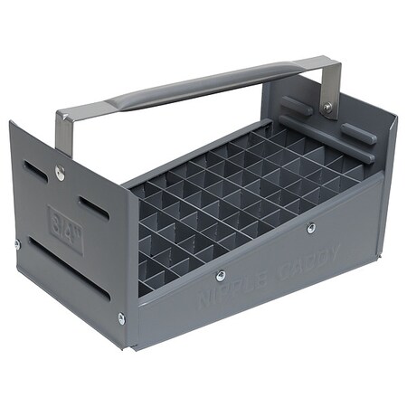 Harvey Nipple Caddy with 66 compartments, Polyethylene, 6 5/8 in H x 7 5/8 in W 15616