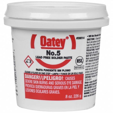 Oatey Paste Flux, Paste, Petroleum, 8 oz. 30014