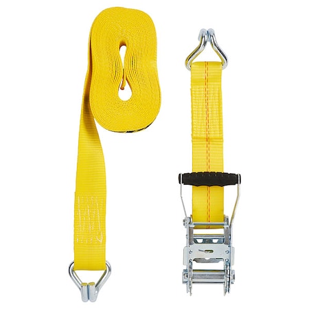 Keeper Tie Down Strap, Wire-Hook, Yellow 04622
