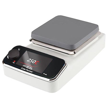 Cole Parmer Hot Plate, Digital, Aluminum, Square, 230V 04806-51