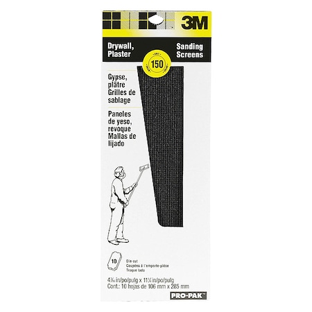 3M Sanding Sheet, 11/16 in L, PK10 99437