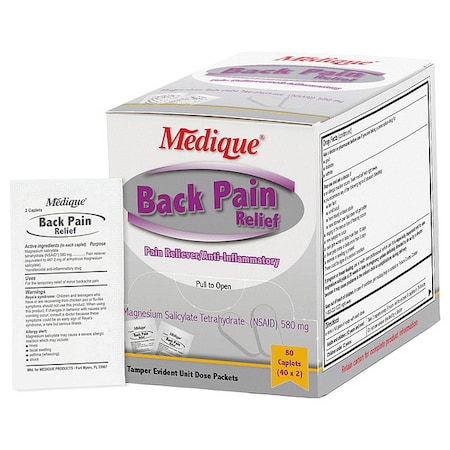 Medique Magnesium Salicylate Pain Reliever, 580mg 07480