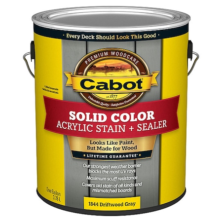 Cabot Solid StainDriftwood GrayLow Lustre, 1gal 140.0001844.007