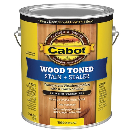 Cabot Translucent Coating Natural, Flat, 1gal 140.0003000.007