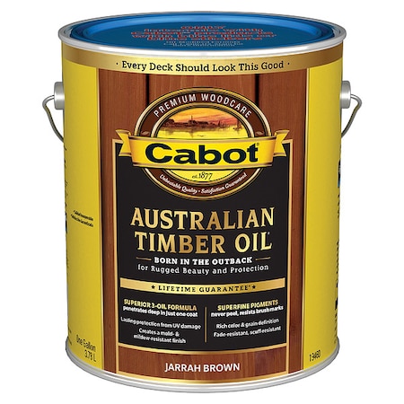 Cabot Stain, Jarrah Brown, Toned Flat, 1 gal. 140.0019460.007