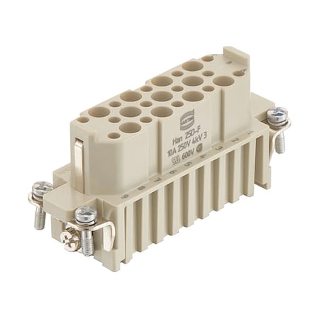 Harting Rectangular Connector Insert, 10 A 09210253101