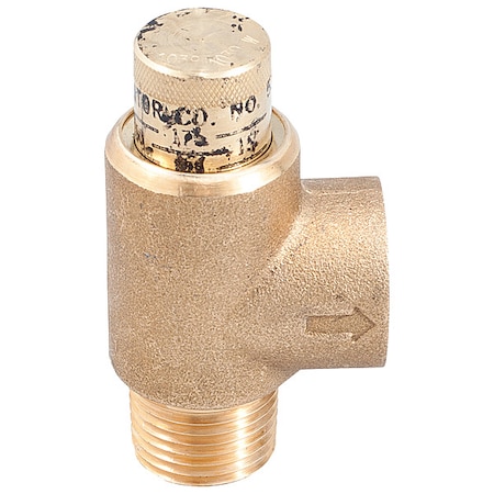 Watts Pressure Relief Valve, Brass, 150 psi 3/4 530-C