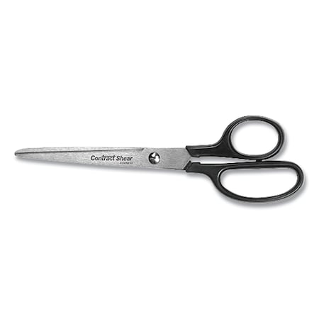 Westcott Contract Stainless Steel Standard Scissors, 7in Long, 3.13in Cut Length, Straight Black Handle 10571/10575