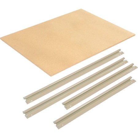 Global Industrial Additional Shelf, High Capacity, Wood Deck, 48"W x 48"D, Tan 581072