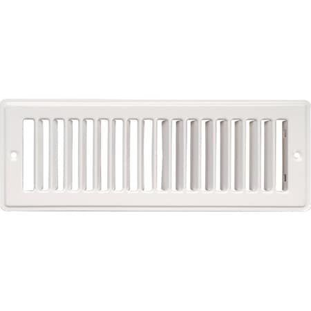 Imperial RG1270A Toe Space Grille, 214 in L, 12 in W, Steel, White RG1270A