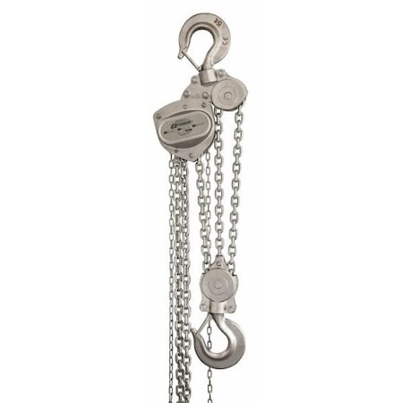 Oz Lifting Products Manual Chain Hoist, 40 ft Chain L, Silver OZSS050-40CH