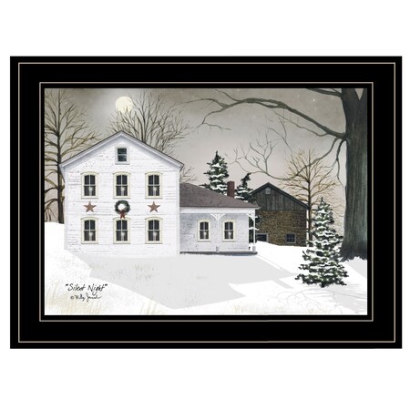 Homeroots Silent Night 1 Black Framed Print Wall Art 406265