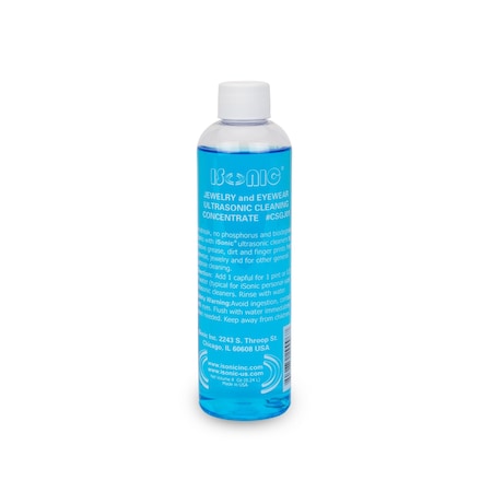 Isonic CSGJ01 Ultrasonic Jewelry/Eye Wear Cleaning Solution Concentrate, 8OZ bottle CSGJ01-8OZx1