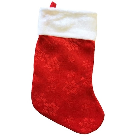Santas Forest Hometown Holidays Christmas Stocking, Polyester, Red/White 28909