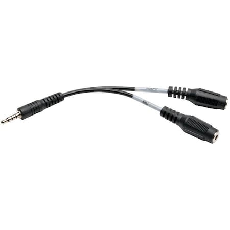 Tripp Lite 6IN AUDIO SPLITTER 2X3 POSITION TO 4-POSITION 3.5MM 6INCH P318-06N-MFF