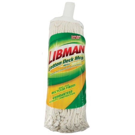 Libman 12.8 in. Deck Cotton Mop Refill 90