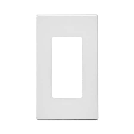 Leviton Decora Plus White 1 gang Polycarbonate Decorator Screwless Wall Plate 80301-0SW