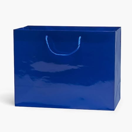 Nashville Wraps Royal Blue Gloss Gift Bags, Medium 13x5x10, 100PK GTMBRO