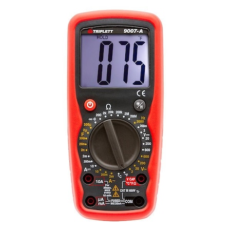 Triplett DigitalMultimeter, AvgCalc, 10A, 600VAC/DC 9007A